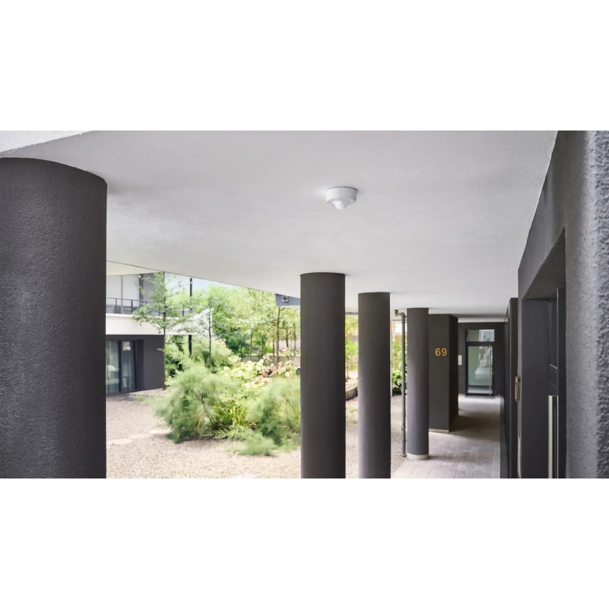 Steinel 088019 - Détecteur de mouvement extérieur avec un détecteur de présence PD-24 ECO KNX 360° IP54 blanc