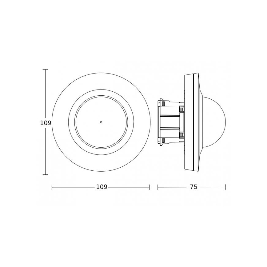 Steinel 088255 - Bewegingssensor inbouw met aanwezigheidssensor PD-24 ECO DALI-2 360° wit