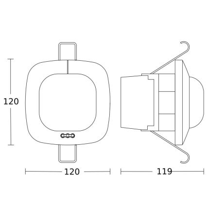 Steinel 088828 - Aanwezigheidsmelder inbouw IR QUATTRO HD DALI DUO
