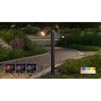 Steinel 089320 - Lampe d'extérieur LED RGBW avec capteur LED/7,9W/24V IP65