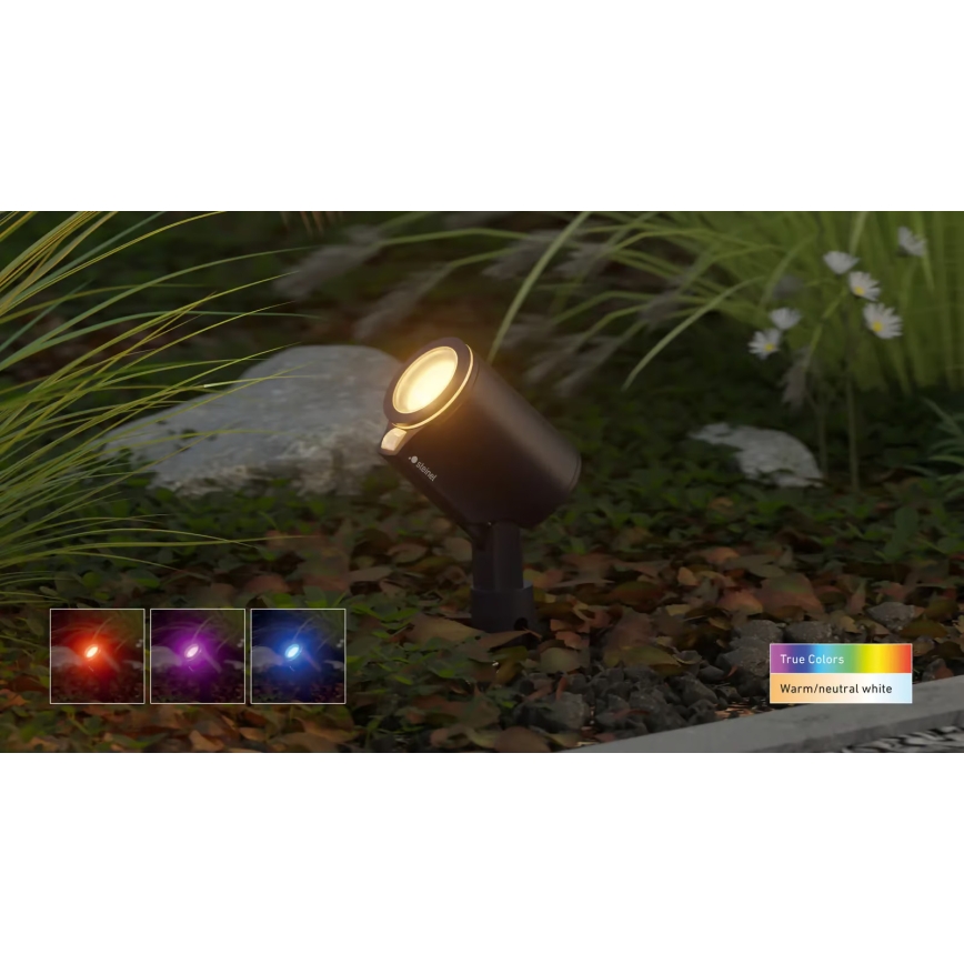 Steinel 089344 - Lampe extérieure LED RGBW avec détecteur LED/7,9W/24V IP65