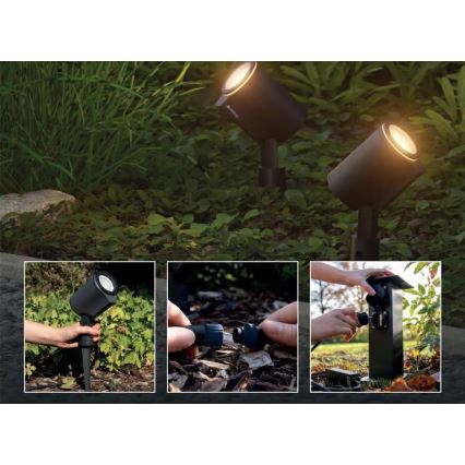 Steinel 093907 - Startersset LED RGBW, 2x buitenlamp LED/7,8W/24V IP65