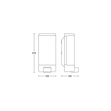 Steinel 094263 - Numéro de maison avec détecteur 1xE27/15W/230V L 14 S IP44