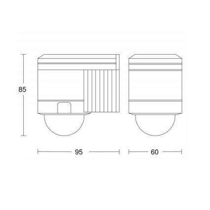 STEINEL 602116 - Infrarood bewegingsmelder buiten 602116 - IS 300 zwart IP54