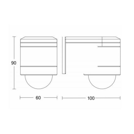 STEINEL 602710 - Infrarood muursensor voor buiten IS240 antraciet IP54