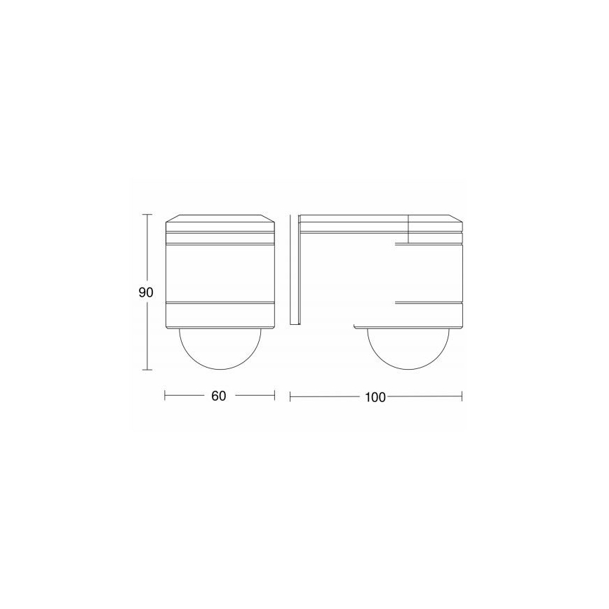 STEINEL 602710 - Infrarood muursensor voor buiten IS240 antraciet IP54