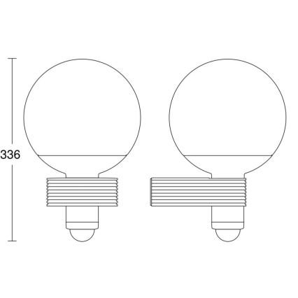 Steinel 611118 - Luminaire extérieur avec détecteur L 400 1xE27/60W/230V IP44 blanc