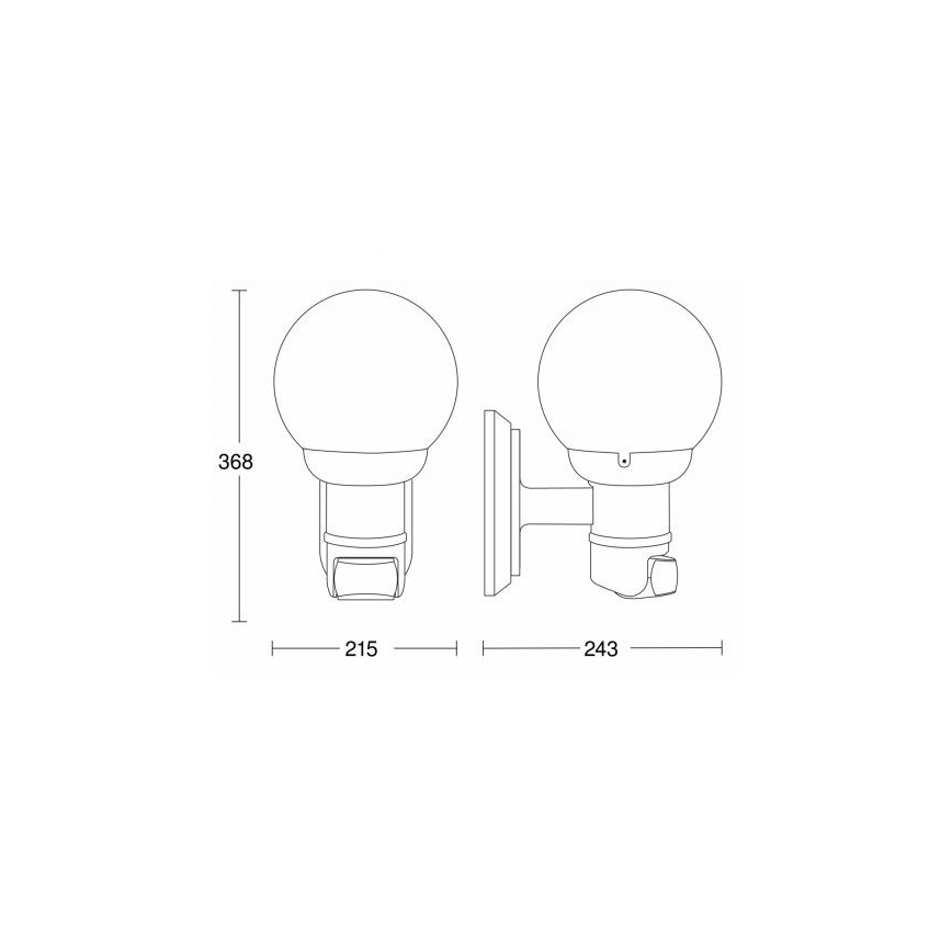 STEINEL 634216 - L 560 S Applique murale extérieur avec détecteur