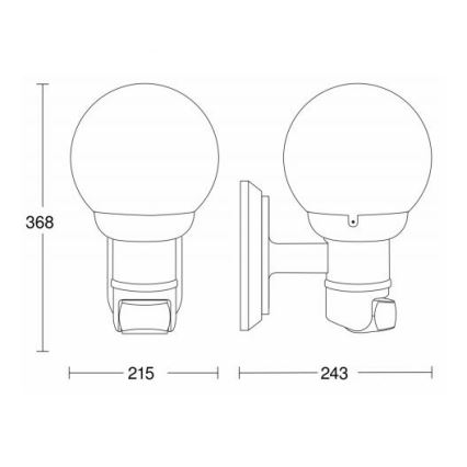 STEINEL 634315 - L 560 S Buiten wandlamp met sensor wit IP44