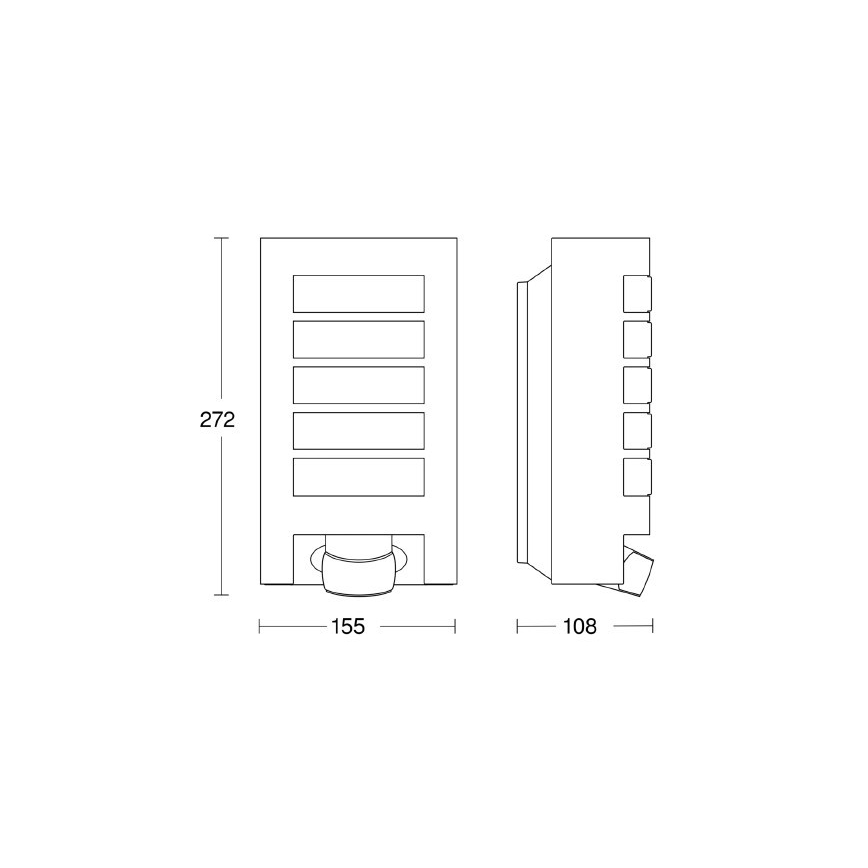Steinel 657918 - Applique murale extérieure avec détecteur L12S 1xE27/60W/230V IP44