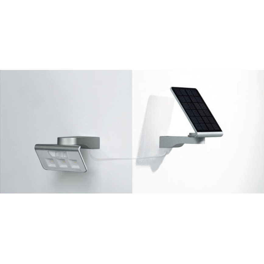 STEINEL 671013 - Projecteur solaire XSolar L-S 1,2W/LED argent IP44 2500 mAh