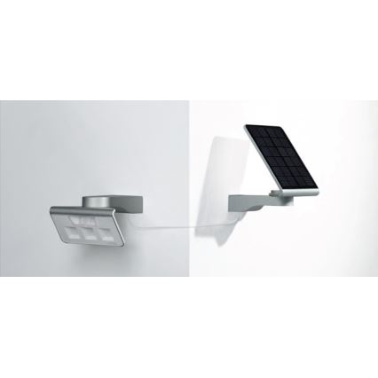 STEINEL 671013 - Solar LED-Schijnwerper XSolar L-S 1,2W/LED zilver IP44 2500 mAh