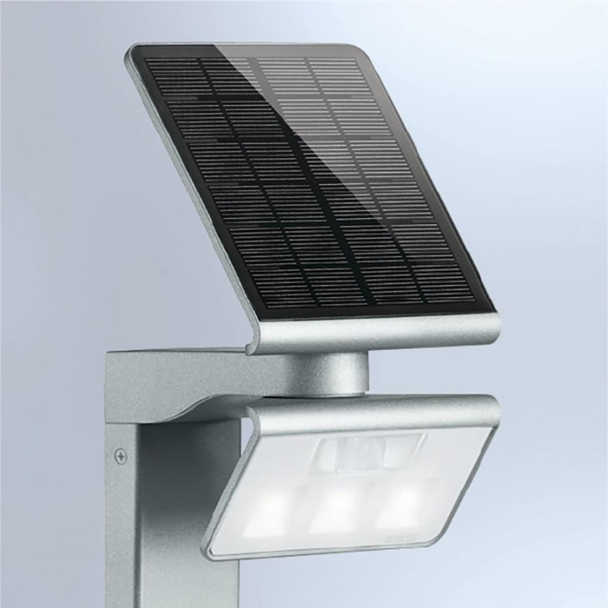 STEINEL 671211 - Solar sensor LED Schijnwerper XSolar GL-S 0,5W/LED zilver IP44 2500 mAh