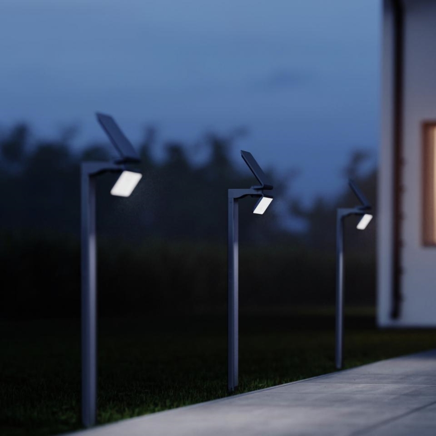 STEINEL 671211 - Solar sensor LED Schijnwerper XSolar GL-S 0,5W/LED zilver IP44 2500 mAh