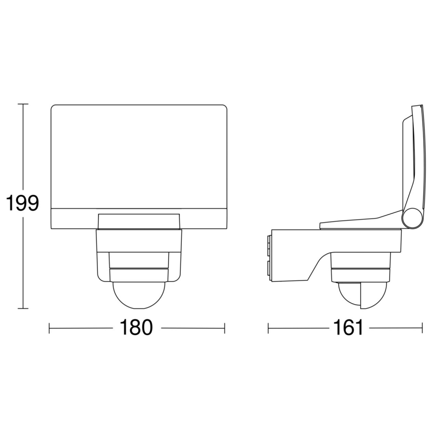 STEINEL 82086 - Projecteur avec détecteur XLED PROTECT LED/13,6W/230V IP44 noir