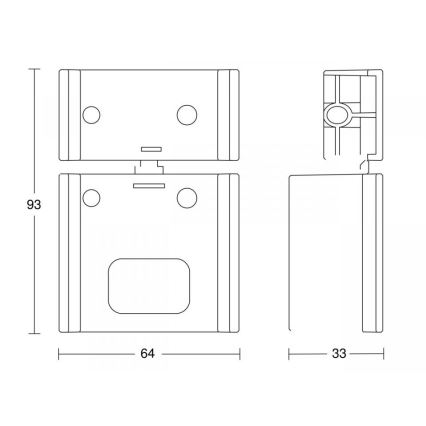 STEINEL 85148 - Hoek wand houder IS ECO wit