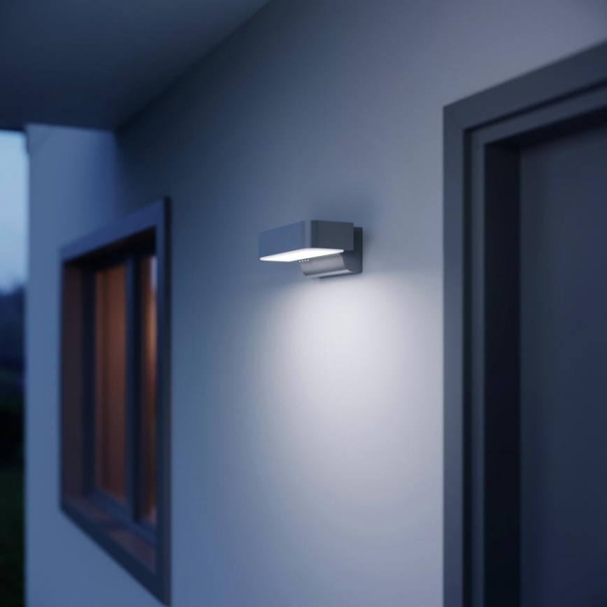 STEINEL 87555 - LED Wandlamp voor buiten met sensor L 800 SC LED/7,5W/230V IP44 zilver