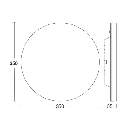 Steinel - Dimbare LED plafondlamp met sensor RSPROR20BASIC 15,3W/230V IP40 4000K