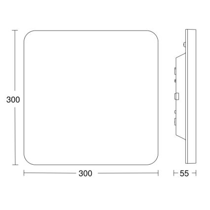 Steinel - Plafonnier LED à intensité variable avec détecteur RSPROR20BASICQ 15,3W/230V IP40 3000K
