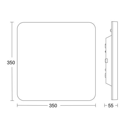 Steinel 067786 - Plafonnier LED à intensité variable avec détecteur RS PRO R30 Q plus SC 23,9W/230V 3000K IP40