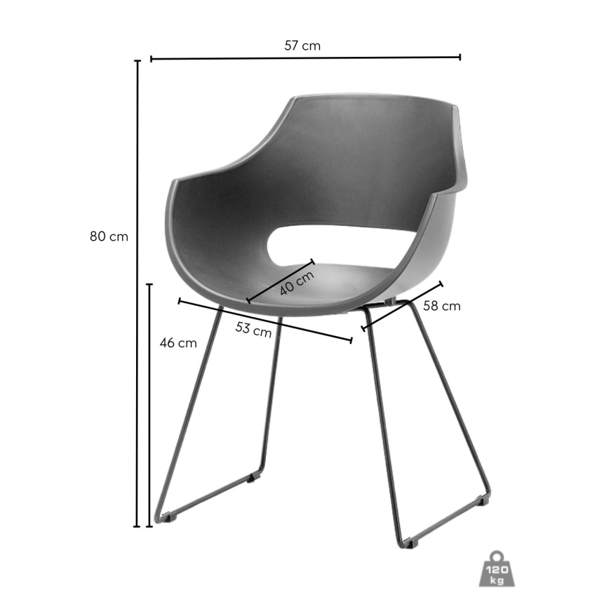 Stoel ROCKY, 1 stuk, wit