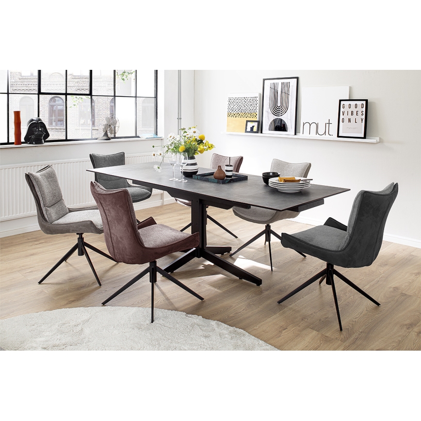 Stoel ZAIRA 1 stuk bruin/rood