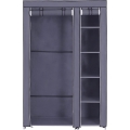 Stoffen kledingkast met planken en kledingstang MATIS 110x175 cm grijs