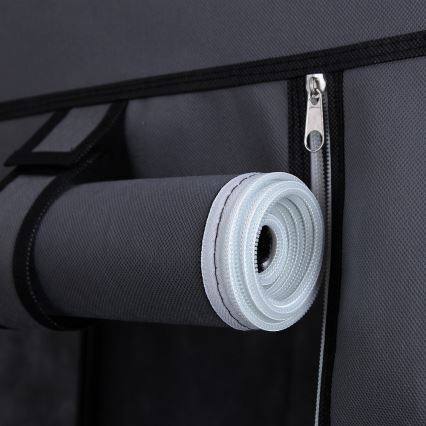 Stoffen kledingkast met planken en kledingstang MATIS 110x175 cm grijs