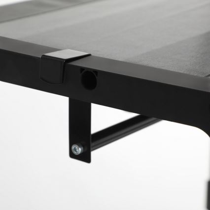 Stoffen kledingkast met planken en kledingstang MATIS 140x174 cm, zwart