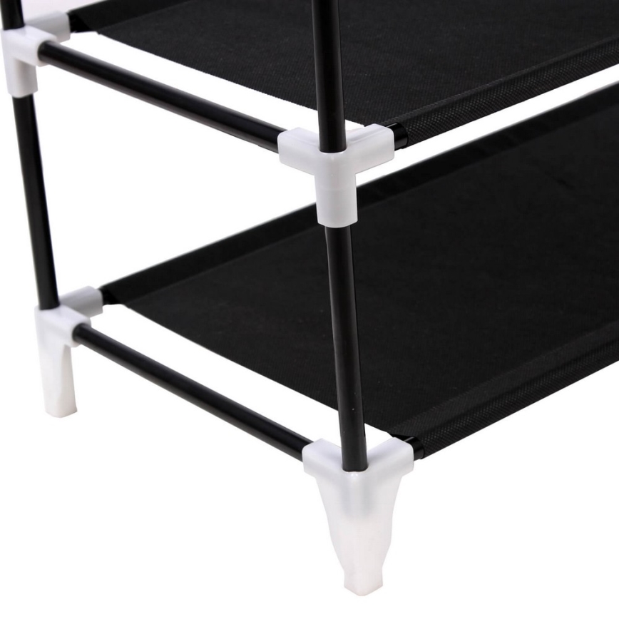 Stoffen opbergkast met planken MATIS 58x160 cm zwart