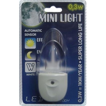 Stopcontact lampje MINI-LIGHT (blauw licht)