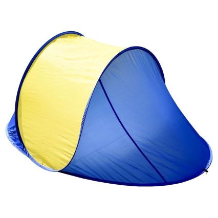 Strand tent blauw/geel 120x195 cm