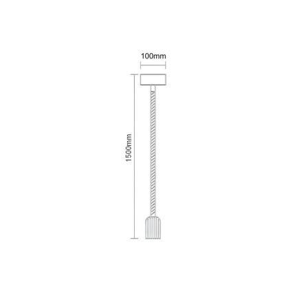Stroomkabel 1xE27/60W/230V 1,5 m