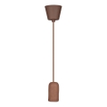 Stroomkabel 1xE27/60W/230V beton/bruin