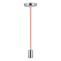 Stroomkabel 1xE27/60W/230V oranje/glanzend chroom