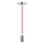 Stroomkabel 1xE27/60W/230V rood/glanzend chroom