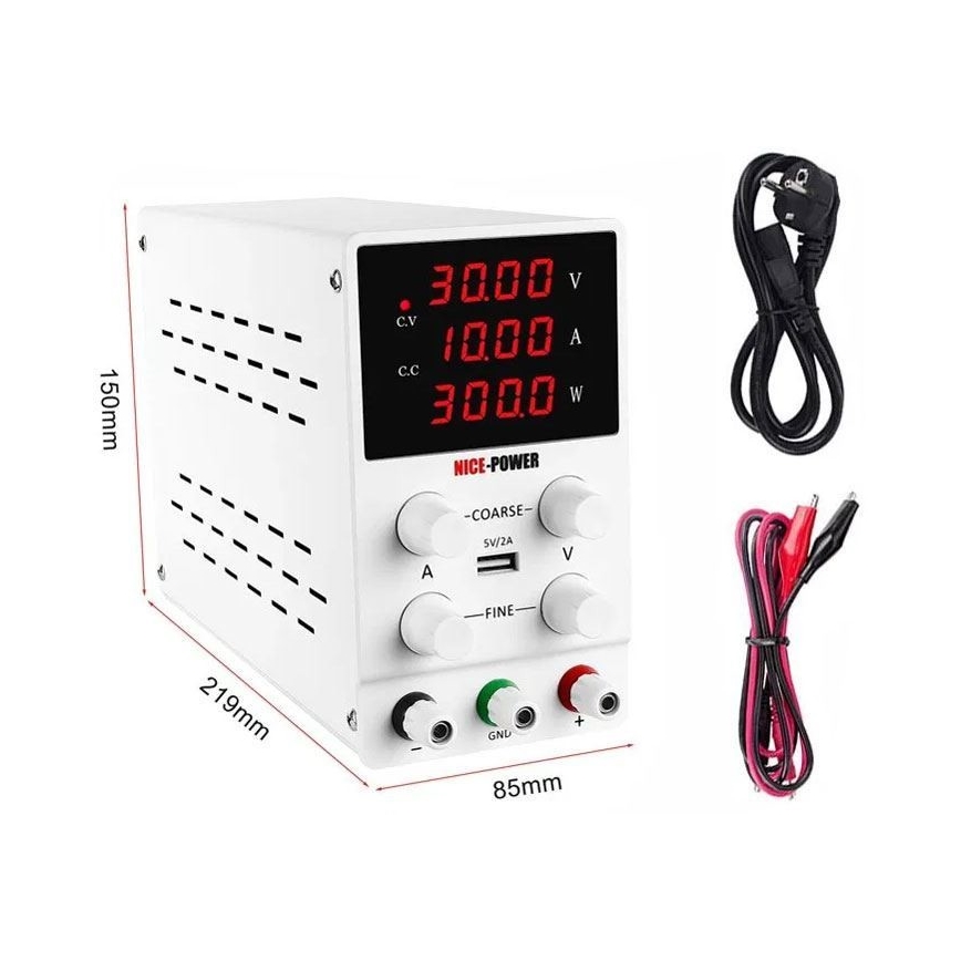Stroomvoorziening voor het Laboratorium SPS3010 0-30V/0-10A