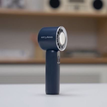 Stylies - Oplaadbare handventilator LACERTI 8W/5V 3000 mAh blauw