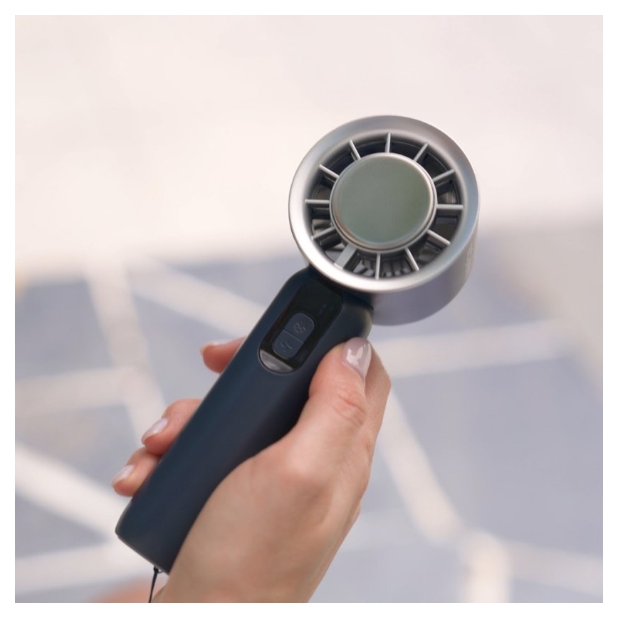 Stylies - Oplaadbare handventilator LACERTI 8W/5V 3000 mAh blauw