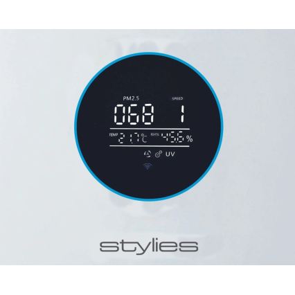 Stylies - Purificateur d'air avec humidificateur ALPHA 68W/230V Wi-Fi blanc