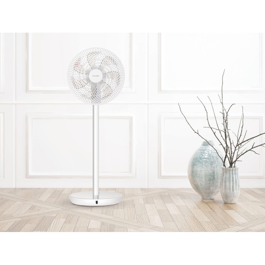 Stylies - Staande ventilator TUKAN 25W/230V 60 cm wit + afstandsbediening