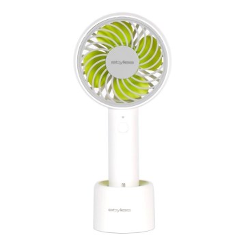 Stylies - Ventilateur à main rechargeable LACERTA 4W/5V 2500 mAh blanc