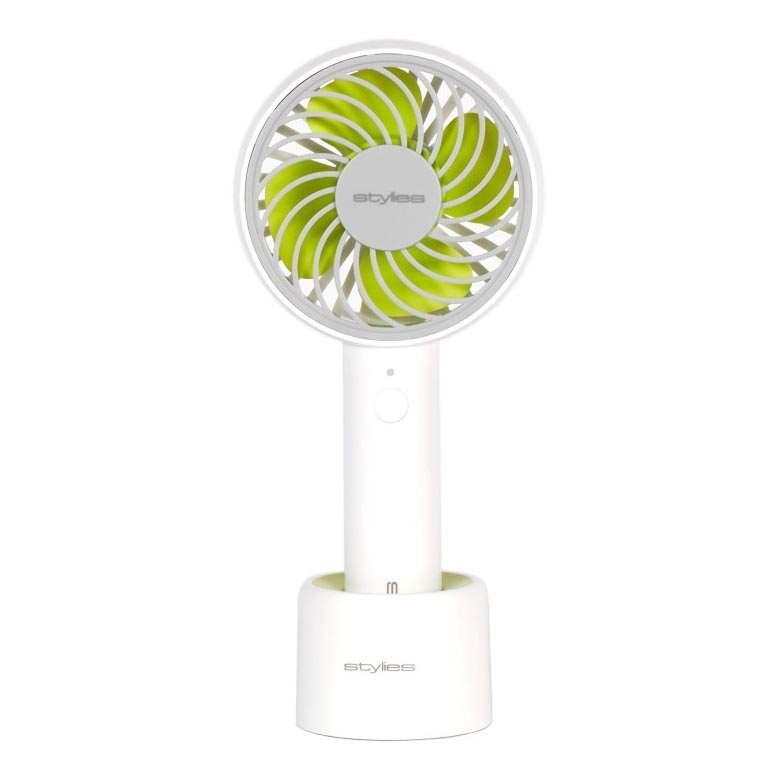 Stylies - Ventilateur à main rechargeable LACERTA 4W/5V 2500 mAh blanc