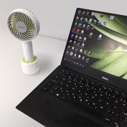Stylies - Ventilateur à main rechargeable LACERTA 4W/5V 2500 mAh blanc