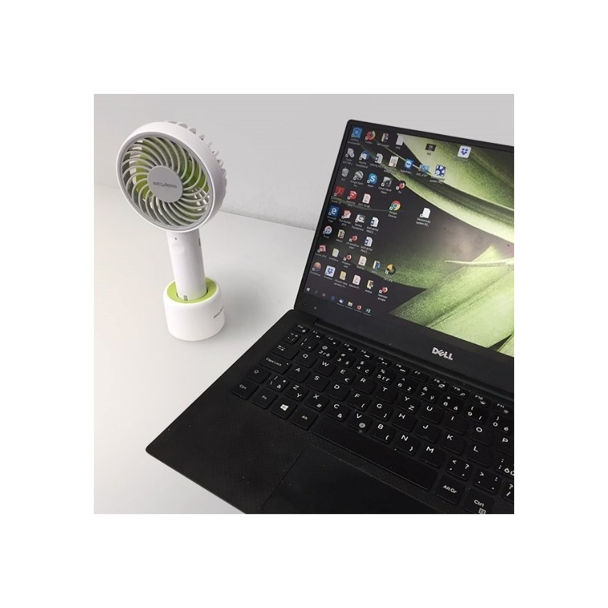 Stylies - Ventilateur à main rechargeable LACERTA 4W/5V 2500 mAh blanc