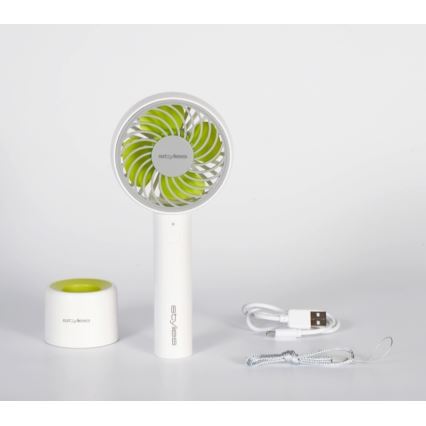 Stylies - Ventilateur à main rechargeable LACERTA 4W/5V 2500 mAh blanc