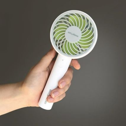Stylies - Ventilateur à main rechargeable LACERTA 4W/5V 2500 mAh blanc