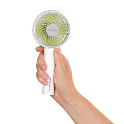Stylies - Ventilateur à main rechargeable LACERTA 4W/5V 2500 mAh blanc