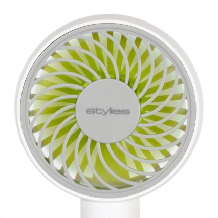 Stylies - Ventilateur à main rechargeable LACERTA 4W/5V 2500 mAh blanc