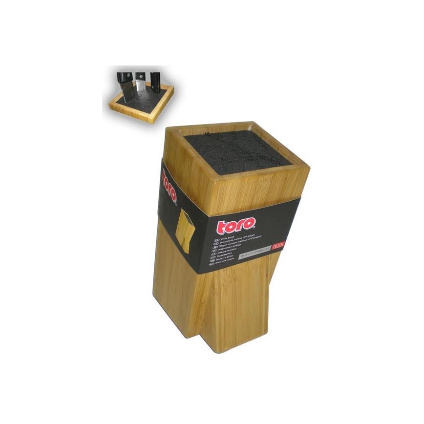 Support pour couteaux avec insert flexible 23,8x11 cm en bambou